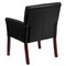 Emma and Oliver Faux Leather Executive Side Reception Chair with Mahogany Legs